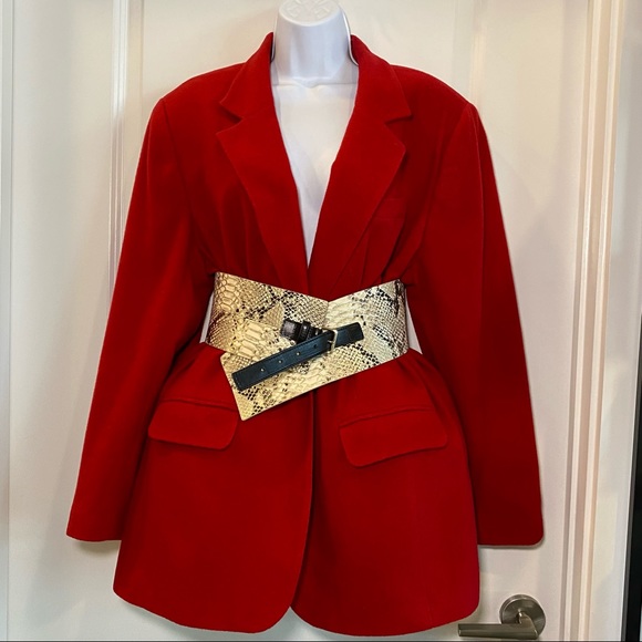 VINTAGE Red Wool Blazer Sports Coat By Sag Harbor - Picture 11 of 13